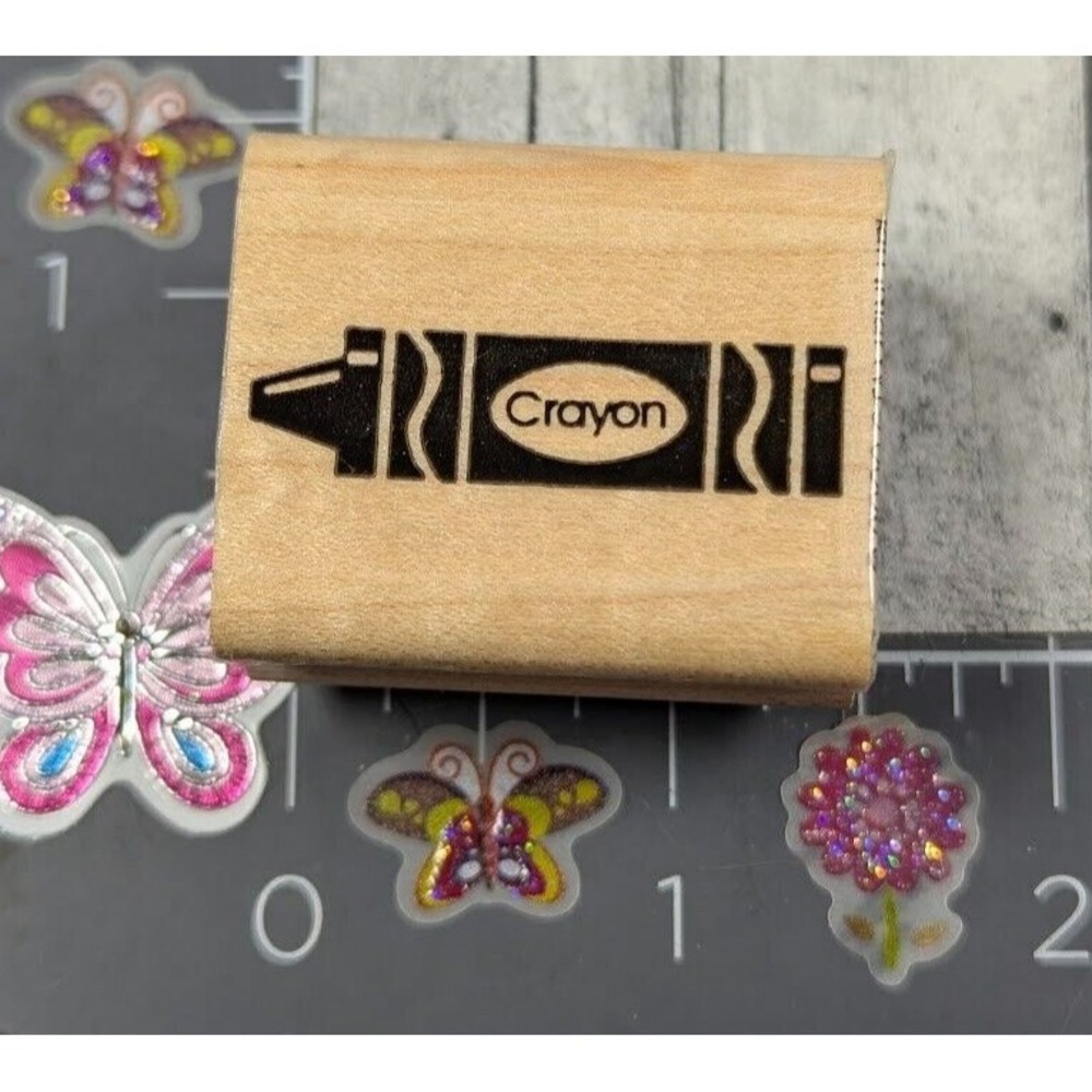 Stampin' Up! Coloring Crayon Art 2000 Rubber Stamp Wood #K10